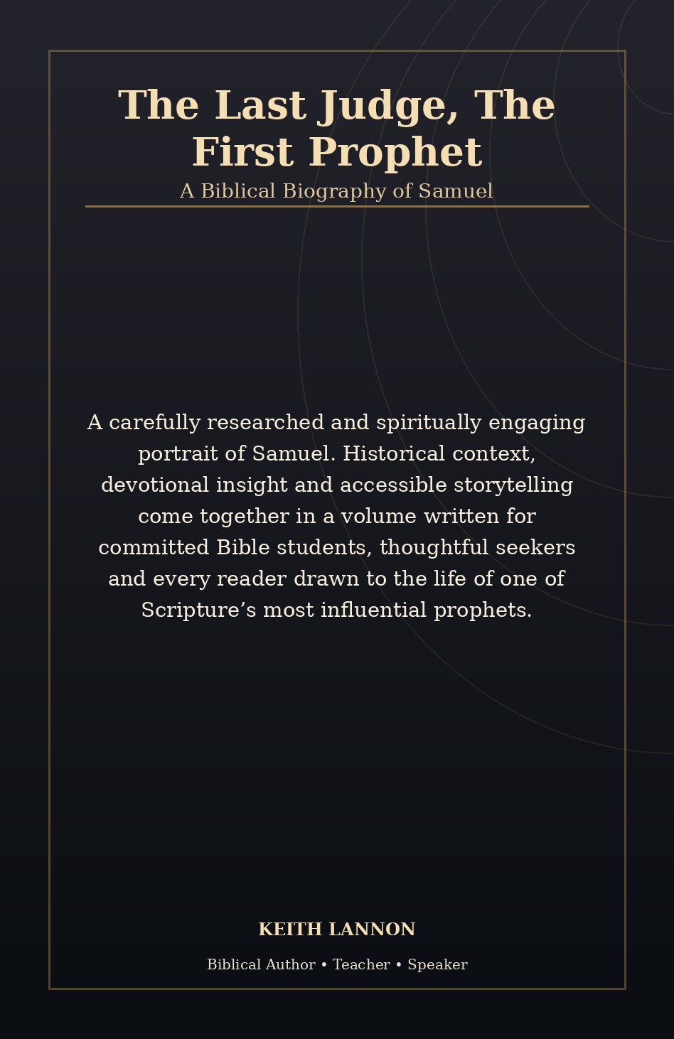 Back cover of The Last Judge, The First Prophet
